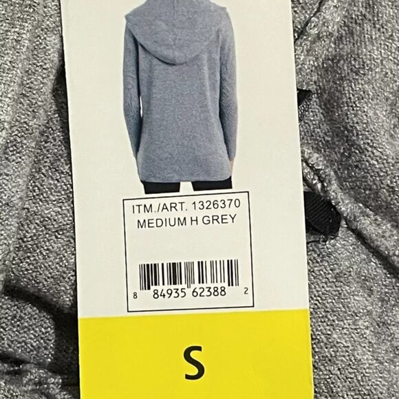 Cyrus Ladies' Drop Shoulder Ribbed Hem Pullover Hoodie MEDIUM HEATHER GREY, S - Picture 5 of 5